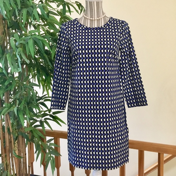 J.Crew Jet-Set Geo Shift Dress Size 2 - Picture 4 of 9